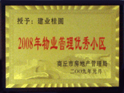 2009年1月6日，商丘桂園榮獲"商丘市物業(yè)管理優(yōu)秀小區(qū)"稱號。